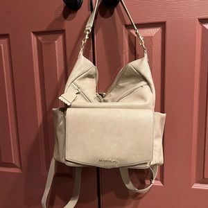 TwelveLittle Peek-a-boo convertible hobo backpack in latte
